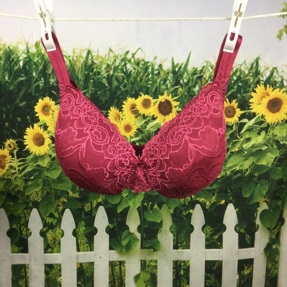 Lane BRYANT CACQUIE Lace Underwire Bra - Raspberry